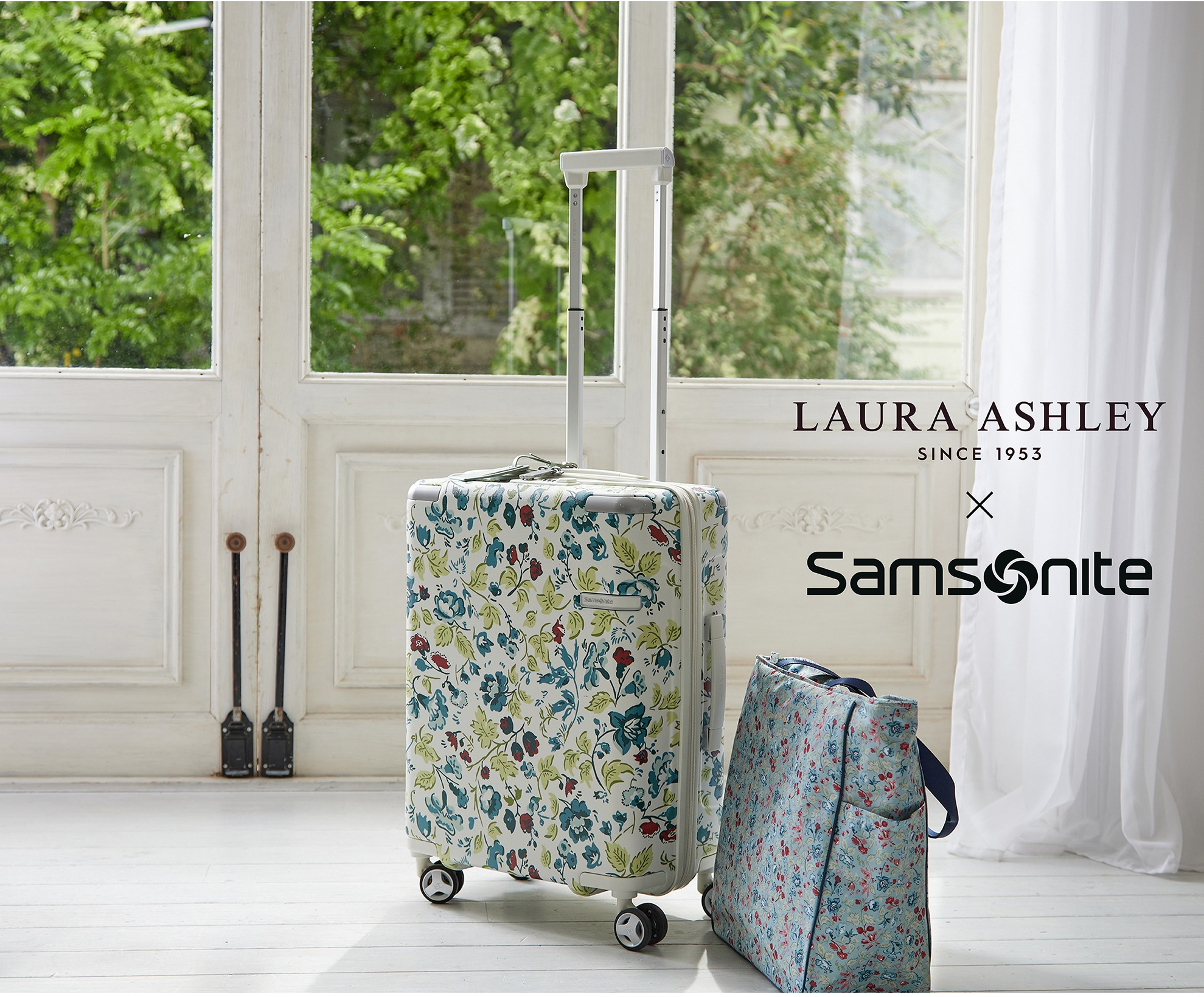 限定200個:Samsonite×ローラアシュレイ スーツケース ローラ アシュレイ」が「サムソナイト」と初コラボ スーツケース200個