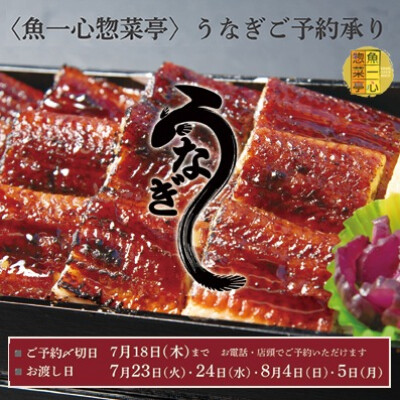 【早期ご予約特典あり】土用の丑の日 うなぎご予約承ります♪