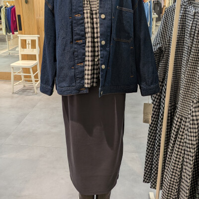 チェックワンピース＆ブラウス