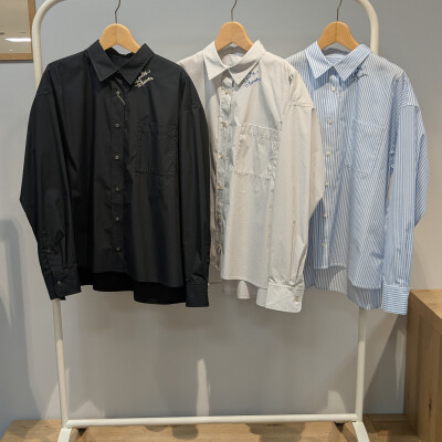 heso　ドローイングロングTシャツ&ドローイング刺繍シャツ