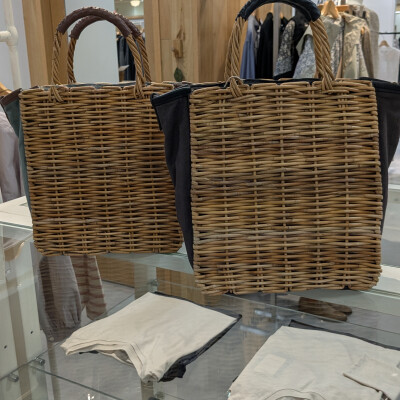 2WAY異素材コンビスクエアショルダーバッグ&2WAY異素材コンビトートバッグ