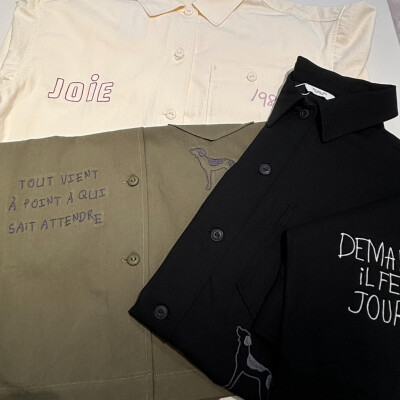 【New Arrival】JOiEランダムロゴ刺繡シャツジャケット