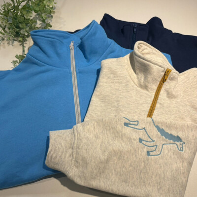 【New Arrival】HORSE刺繡zipあき裏毛プルオーバー🐴