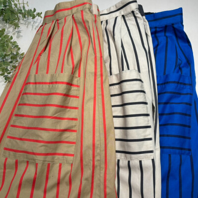【New Arrival】ストライプアウトポケットタックスカート