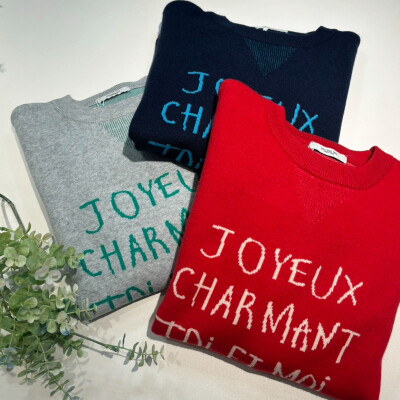 【New Arrival】トレーナーライクロゴニット