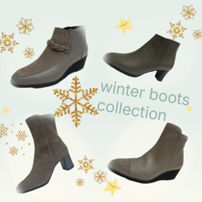 ベージュのブーツ