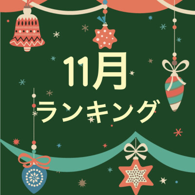 11月の売り上げランキング👑