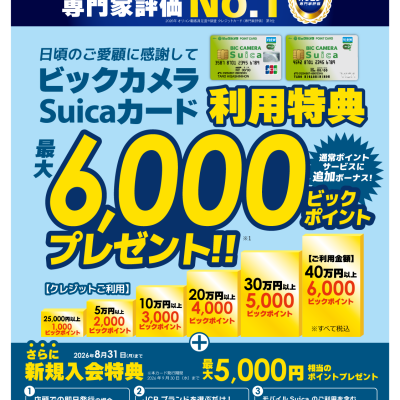 ビックカメラSuicaカード ご利用キャンペーン